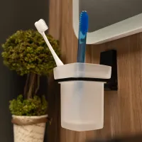Стакан для зубных щеток WasserKRAFT Abens K-3228 Черный матовый