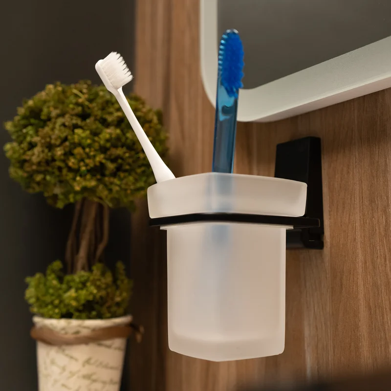 Стакан для зубных щеток WasserKRAFT Abens K-3228 Черный матовый