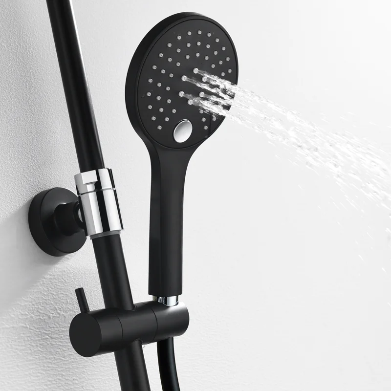 Душевая система WasserKRAFT Elbe A17401 Черная матовая