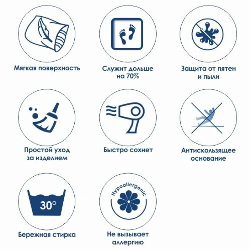 Коврик WasserKraft Wern BM-2583, напольный, цвет - розовый, 90 х 55 см