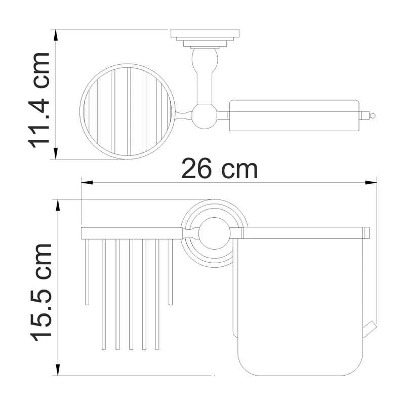 Держатель туалетной бумаги и освежителя воздуха WasserKRAFT Ammer K-7059 с крышкой Хром матовый
