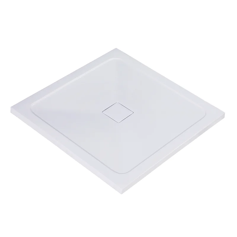 Душевой поддон из искусственного камня WasserKRAFT Dinkel 90х90 58T03 Белый глянец