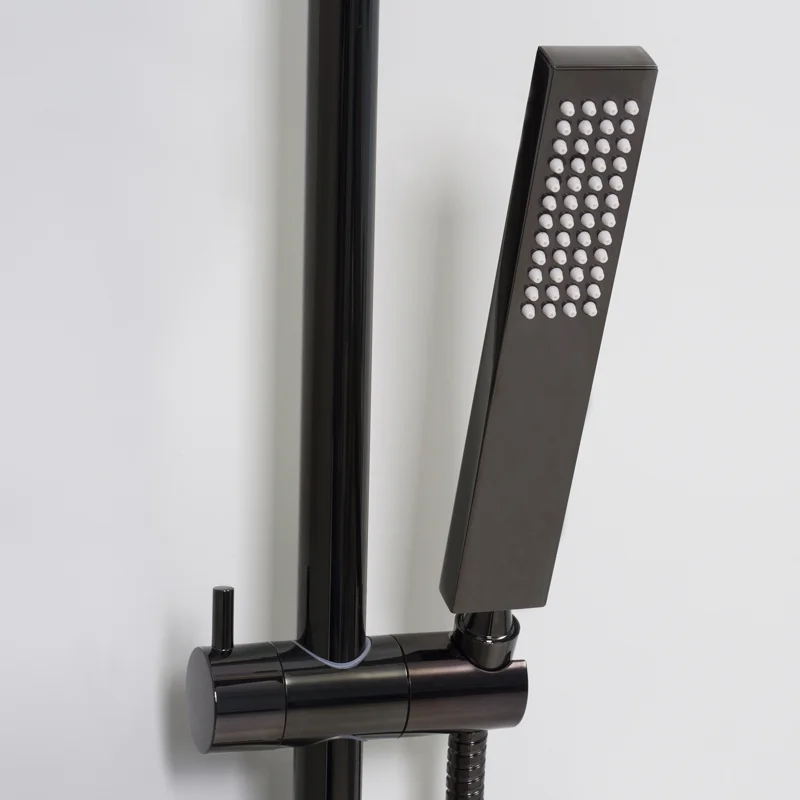 Душевая система WasserKRAFT Glan A16701 Черная глянцевая