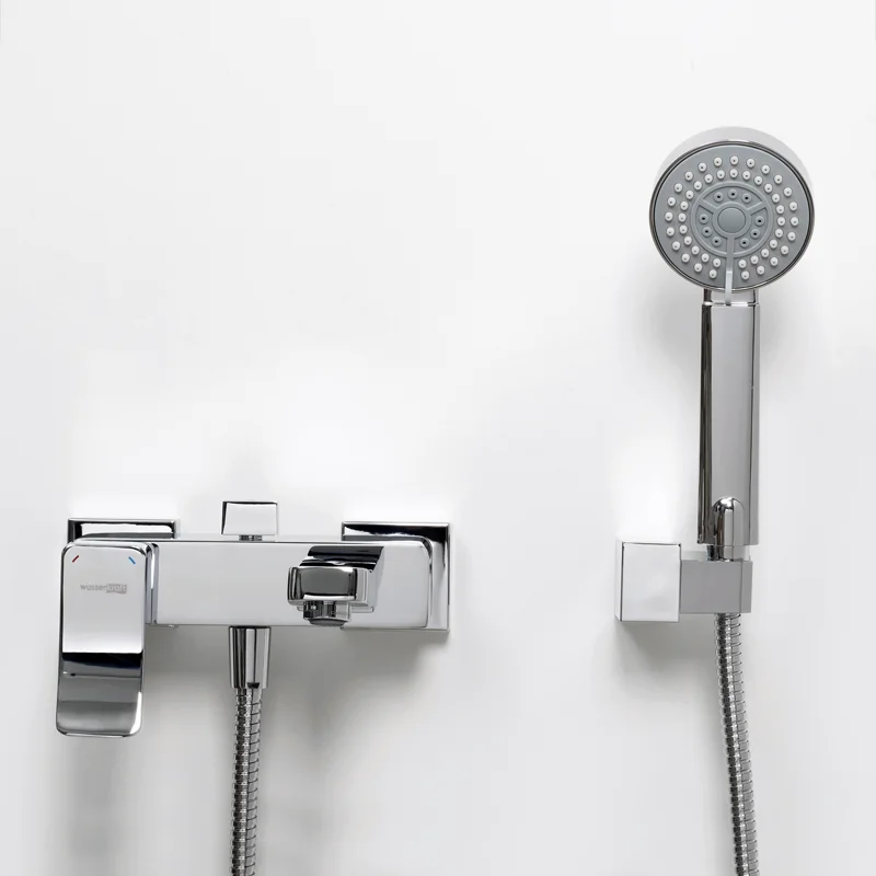 Смеситель WasserKRAFT Aller 1061 для ванны и душа с коротким изливом, хром