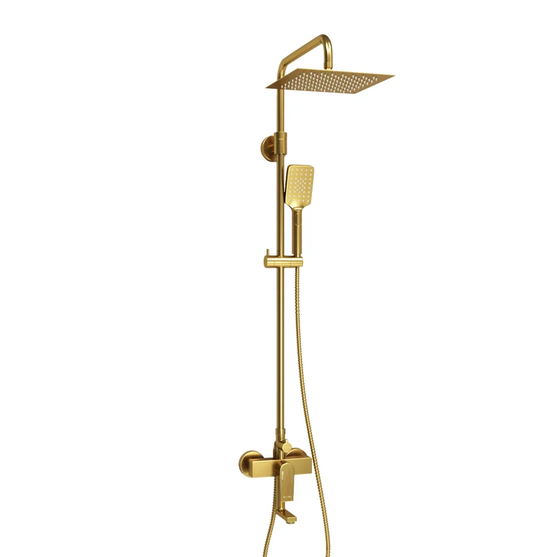 Душевая система WasserKRAFT A155.198.201.BG Золото матовое