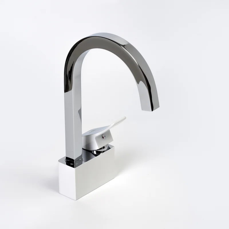 Смеситель для кухни WasserKRAFT Aller 1067W Белый Хром