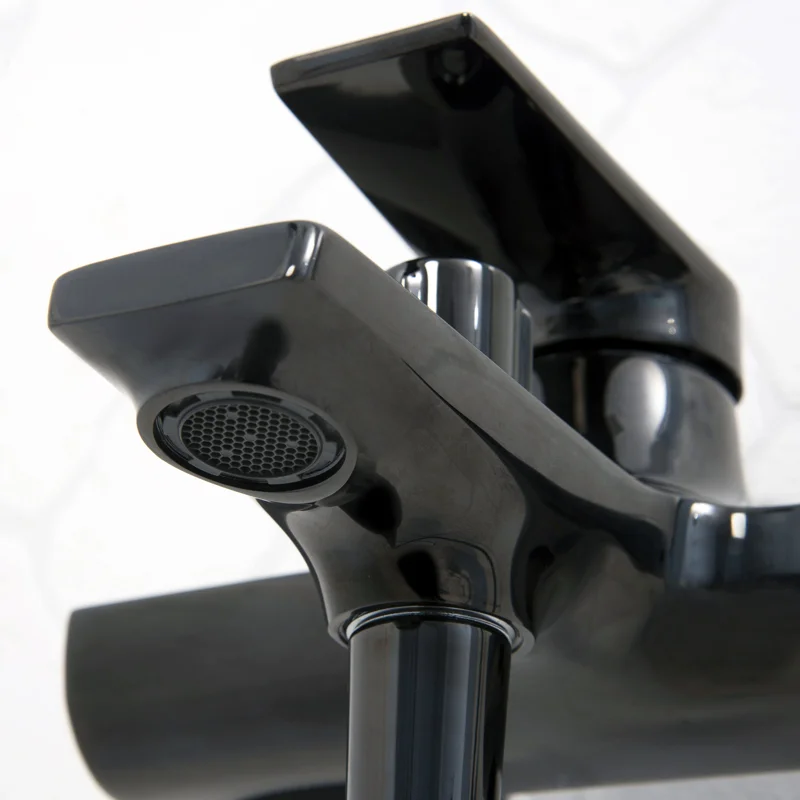 Смеситель WasserKRAFT 6601 для ванны и душа, черный глянец