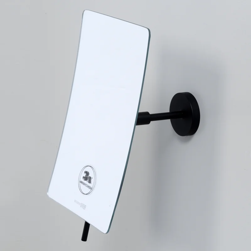 Косметическое зеркало WasserKRAFT K-1001BLACK с увеличением Черное матовое