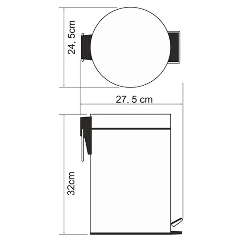 Ведро для мусора WasserKRAFT K-637 Хром