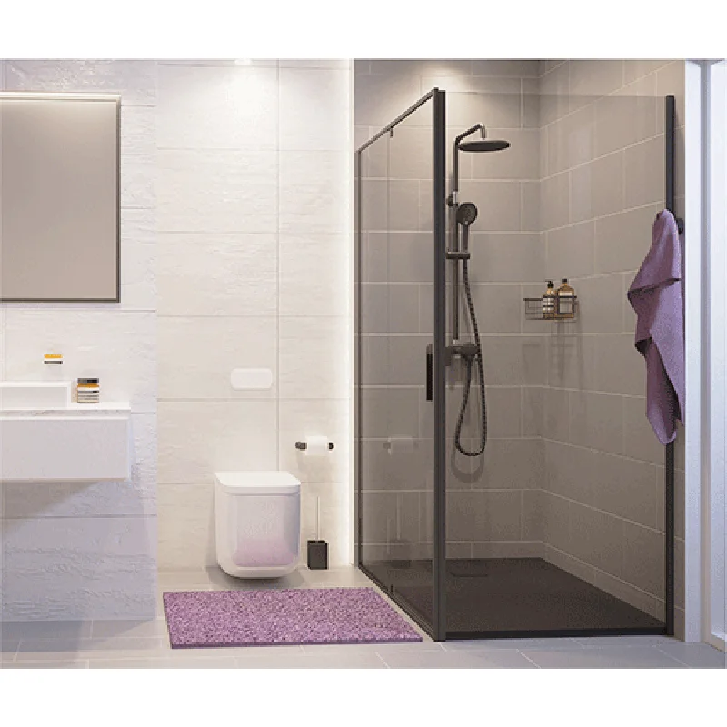 Душевой уголок WasserKRAFT Elbe 100x90 74P22 профиль Черный матовый стекло прозрачное