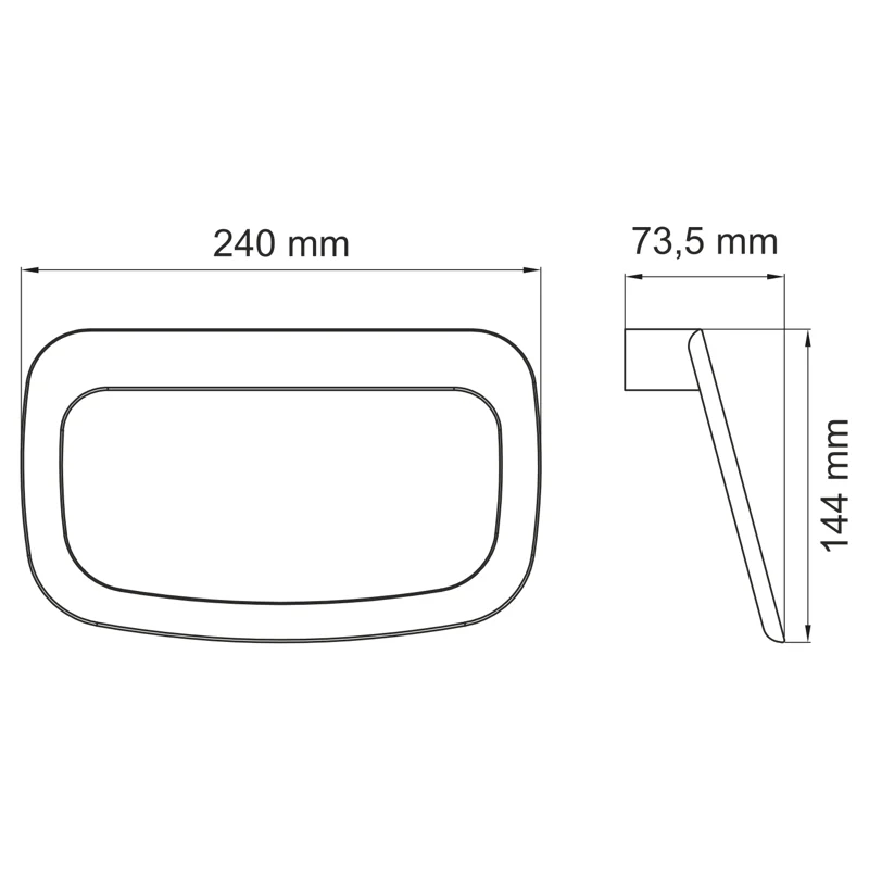 Кольцо для полотенец WasserKRAFT Elbе K-7260 Черное матовое