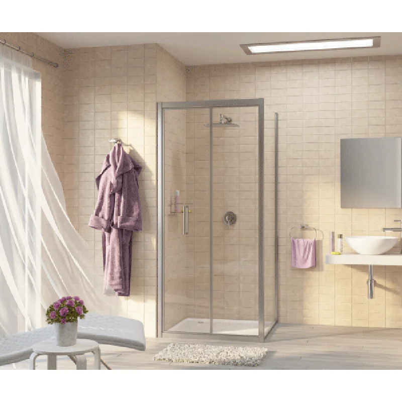 Душевая дверь WasserKRAFT Weser 90 78F04 профиль Хром стекло прозрачное