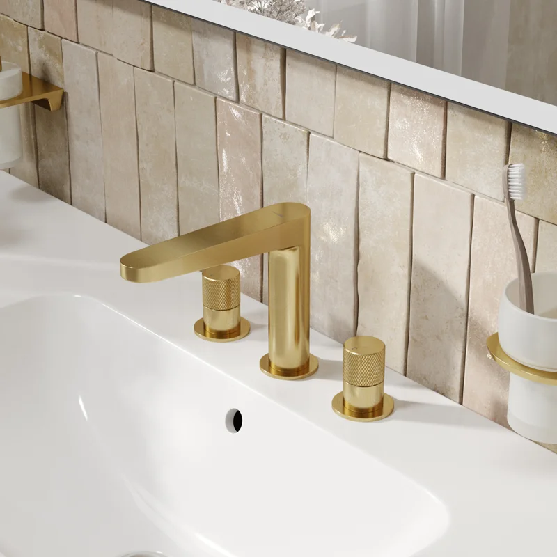 Смеситель для раковины WasserKRAFT Schunter 8235 Золото матовое