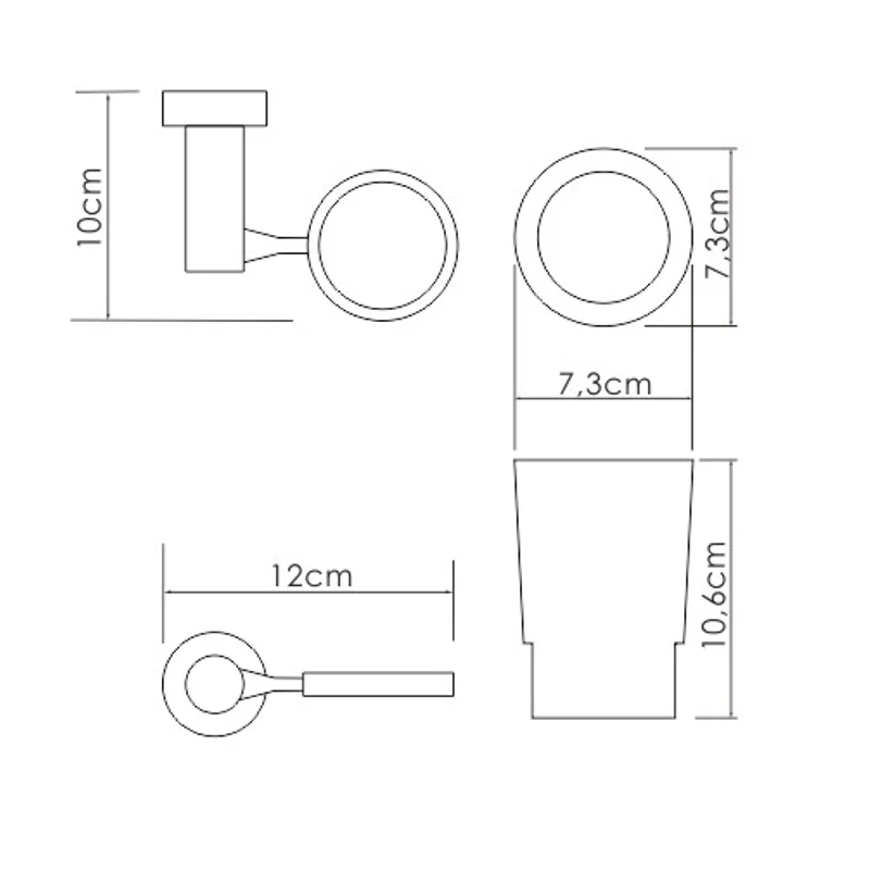 Стакан для зубных щеток WasserKRAFT K-28228 Хром