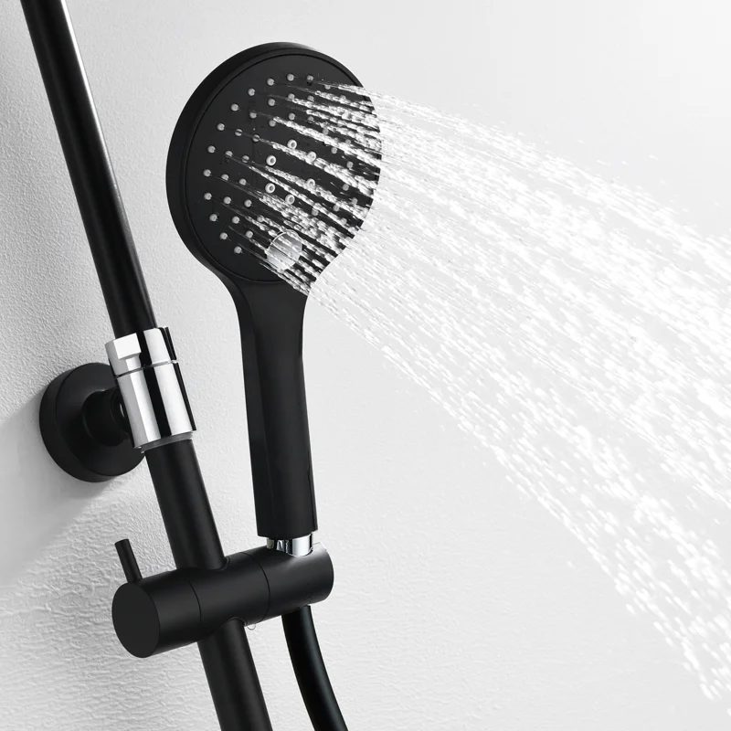 Душевая система WasserKRAFT Elbe A17401 Черная матовая