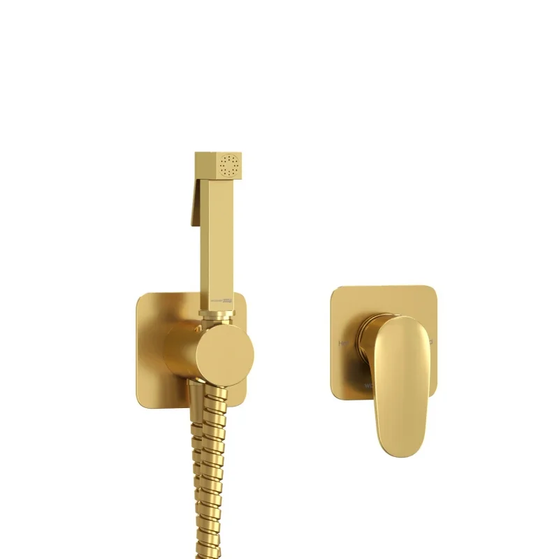 Гигиенический душ со смесителем WasserKRAFT Havel A3651.285.237.213 Золото матовое
