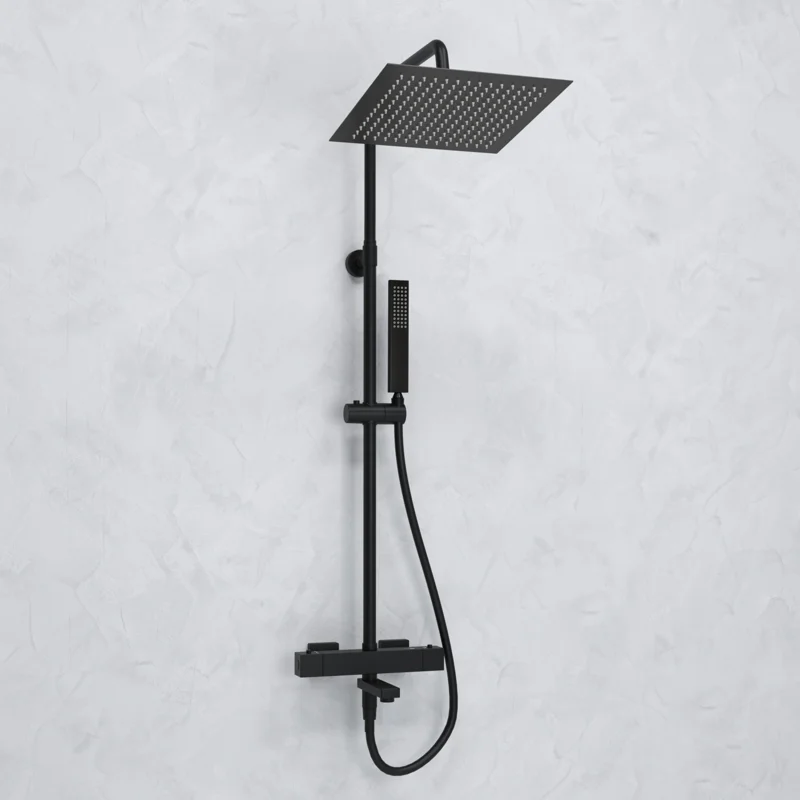 Душевая система WasserKRAFT Abens A299.162.218.BM Thermo с термостатом Черная матовая