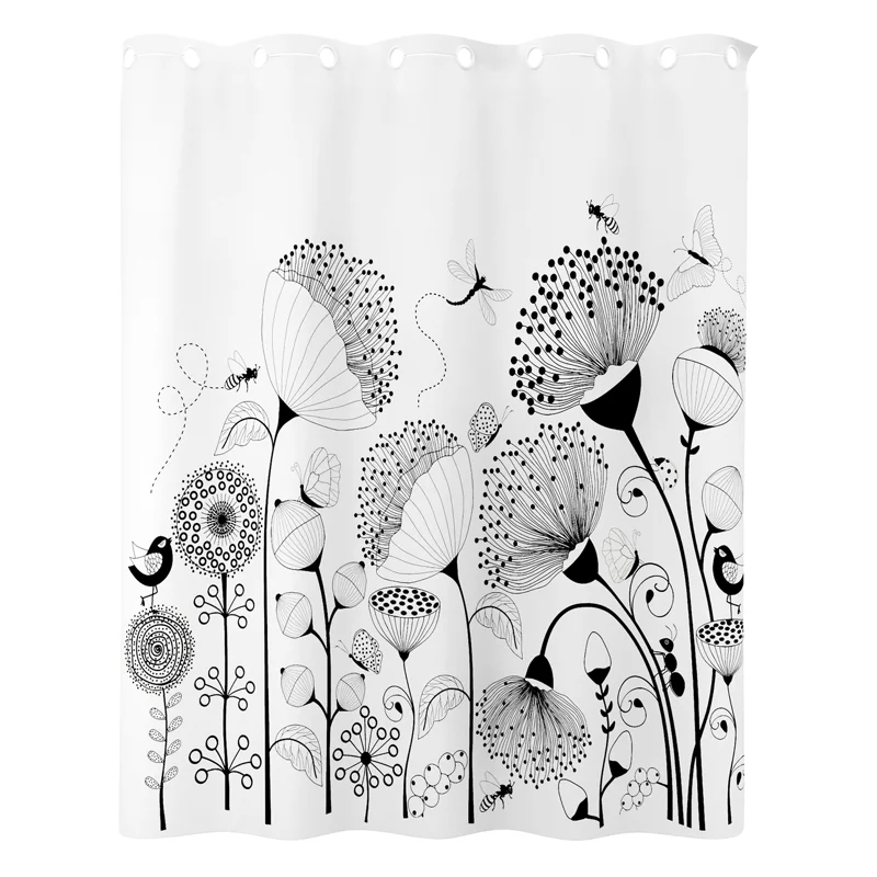 Штора для ванны WasserKRAFT Dill 200х200 SC-39102 Лето, цветы