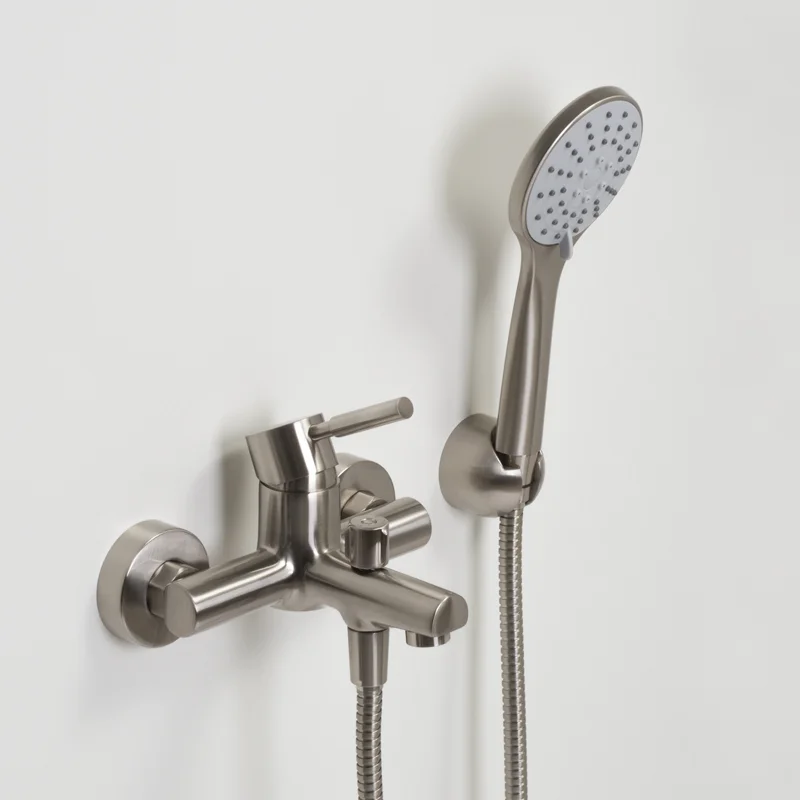 Смеситель WasserKRAFT WERN 4201 для ванны и душа с коротким изливом, матовый хром