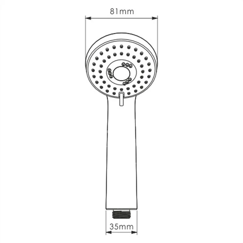 Ручной душ WasserKRAFT Wern A120 Хром матовый
