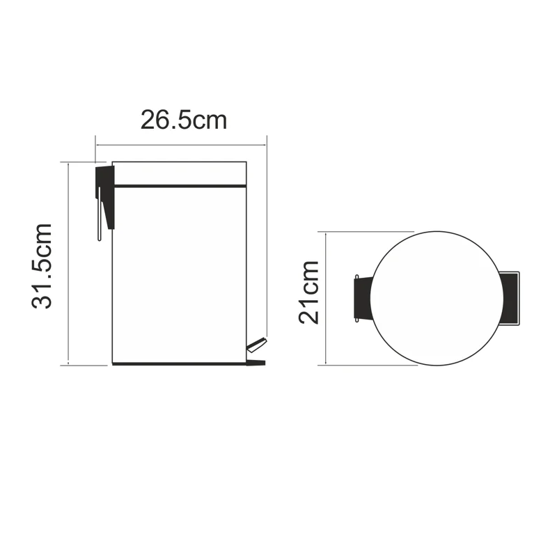 Ведро для мусора WasserKRAFT К-635 5 л
