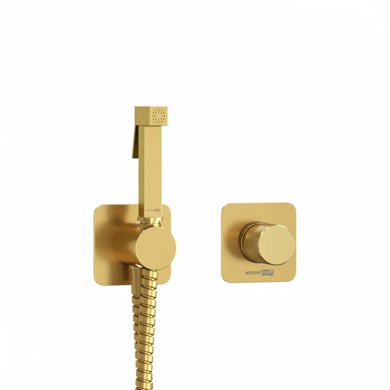 Гигиенический душ со смесителем WasserKRAFT Havel A3651.285.237.213 Золото матовое