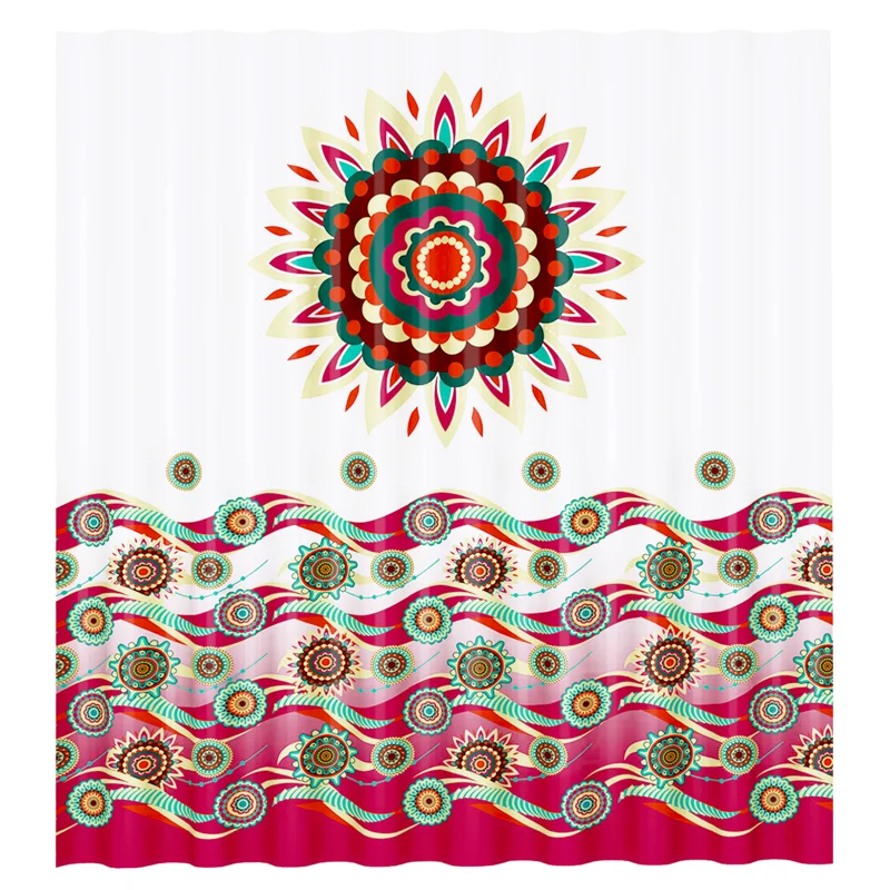 Штора для ванны WasserKRAFT Isen 180х200 SC-40101 Цветы
