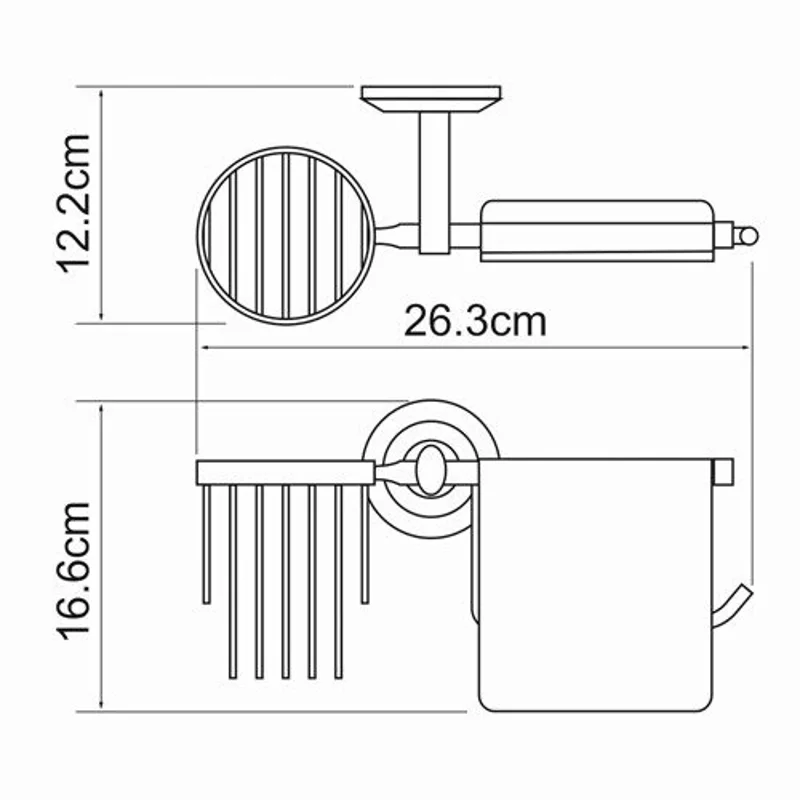 Держатель для туалетной бумаги и освежителя WasserKRAFT Rhein K 6259