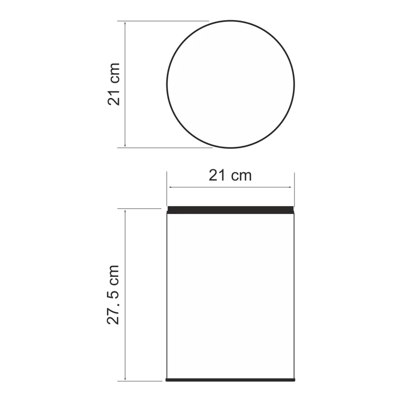 Корзина для мусора WasserKraft Серия К, без крышки, 5 л, K-625