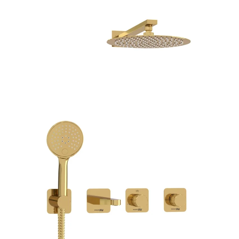 A7651.304.305.183.208.280.197.207 Встраиваемый комплект для ванны с верхней душевой насадкой, лейкой