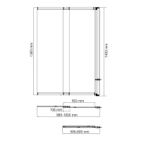 Шторка на ванну WasserKRAFT Main 100 41S02-100RM профиль Хром стекло матовое