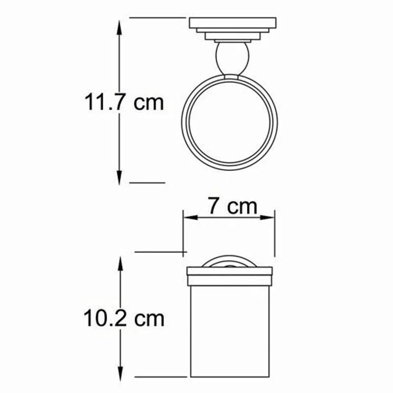 Стакан для зубных щеток WasserKRAFT Isar K-7328 Темная бронза