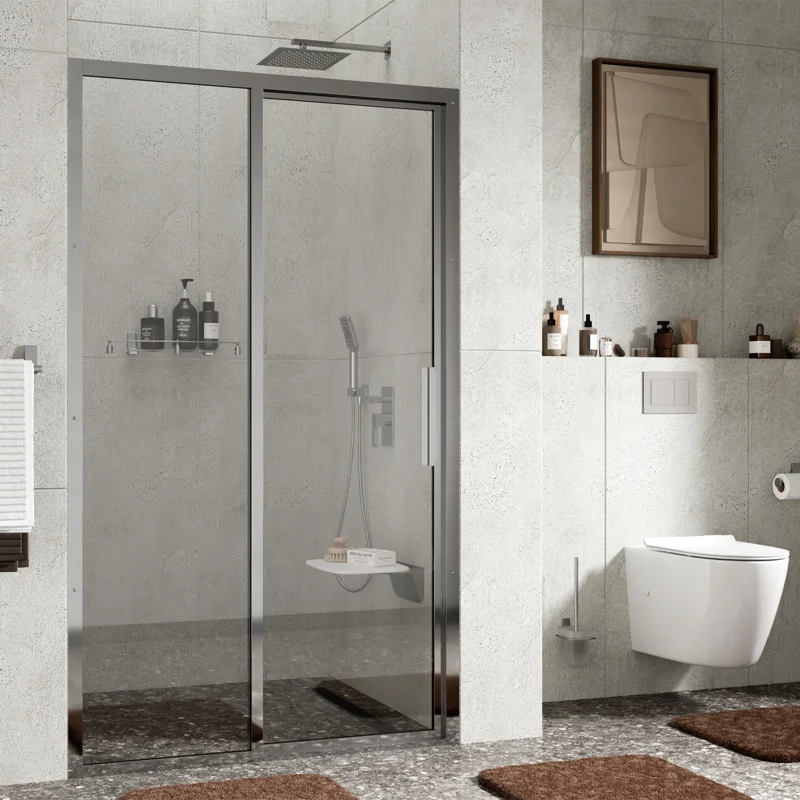 Душевая дверь WasserKRAFT Lopau 120 32S05L профиль Хром стекло прозрачное