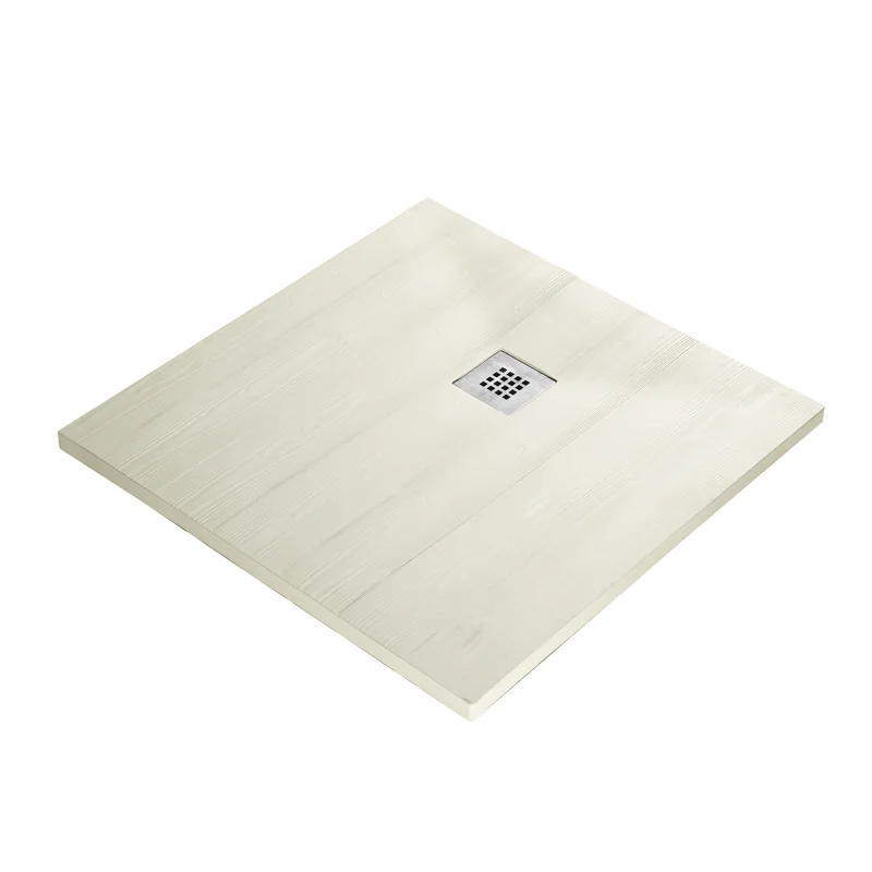 Душевой поддон WasserKRAFT Aller 10T 10T03, 90 х 90 см, слоновая кость матовая, текстура - дерево