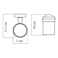 Стакан для зубных щеток WasserKRAFT Diemel K-2228 Хром