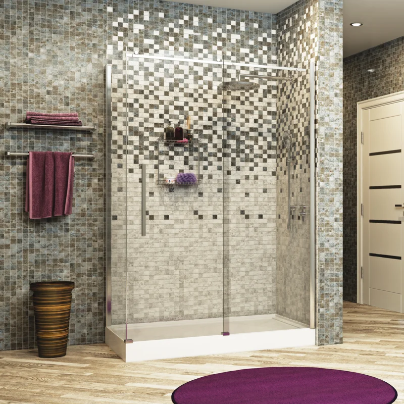 Душевой уголок WasserKRAFT Dinkel 140x90 58R36 профиль Хром стекло прозрачное