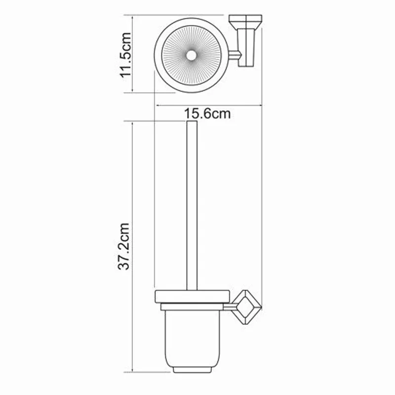 Щетка для унитаза WasserKraft K-1127C