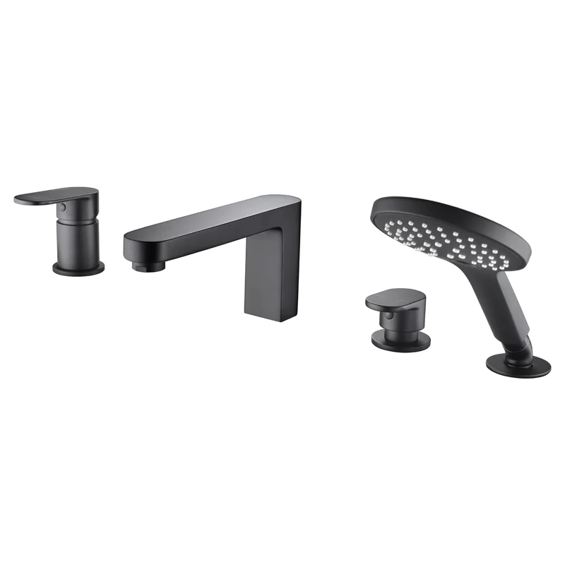 Смеситель на борт ванны WasserKRAFT Elbе 7455 Черный матовый