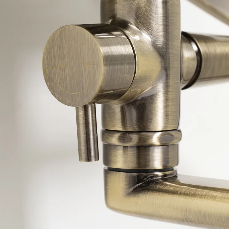 Смеситель для ванны WasserKRAFT Exter 1602L универсальный Светлая бронза