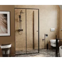 Душевая дверь WasserKRAFT Dill 120 61S05 профиль Черный матовый стекло прозрачное