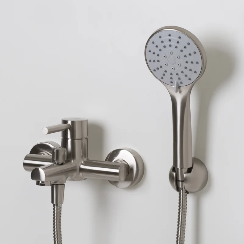 Смеситель WasserKRAFT WERN 4201 для ванны и душа с коротким изливом, матовый хром