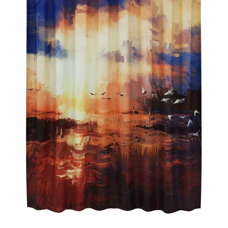 Штора для ванны WasserKRAFT Ammer 180х200 SC-70103 Закат, чайки