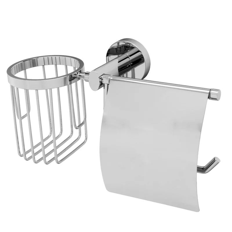 Держатель туалетной бумаги и освежителя воздуха WasserKRAFT Rhein K-6259 с крышкой Хром