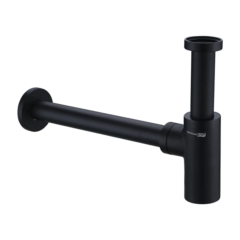 Сифон для раковины WasserKRAFT A094 Черный матовый