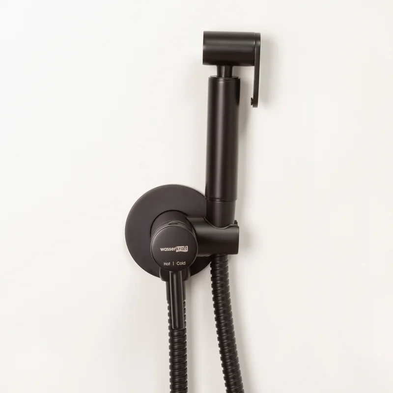 Гигиенический душ со смесителем WasserKRAFT A70638 Черный матовый