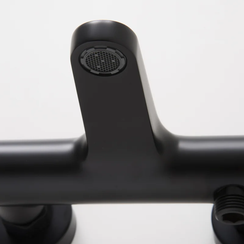 Смеситель термостатический WasserKRAFT Elbe, для ванны и душа, черный, 7411 Thermo