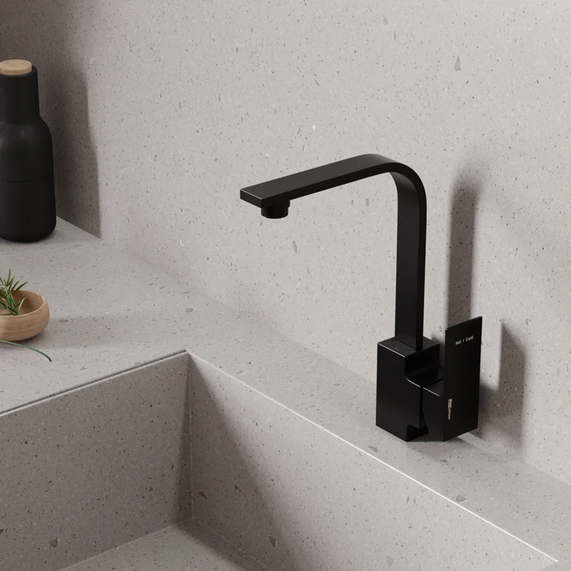 Смеситель для кухни WasserKRAFT Abens 2007 Чёрный матовый