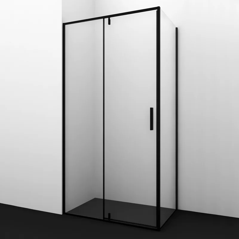 Душевой уголок WasserKRAFT Elbe 90x100 74P18 профиль Черный матовый стекло прозрачное