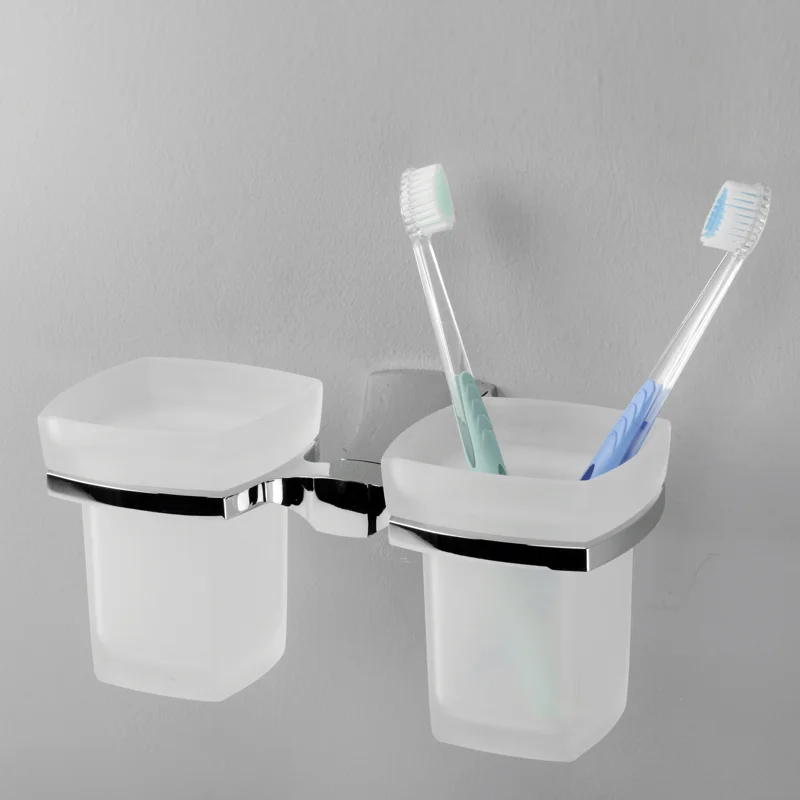 Стакан для зубных щеток WasserKRAFT Wern K-2528D двойной Хром