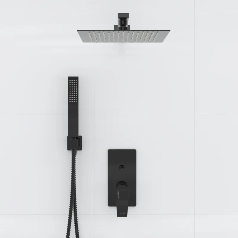 Душевая система WasserKRAFT А66209 Черный глянец